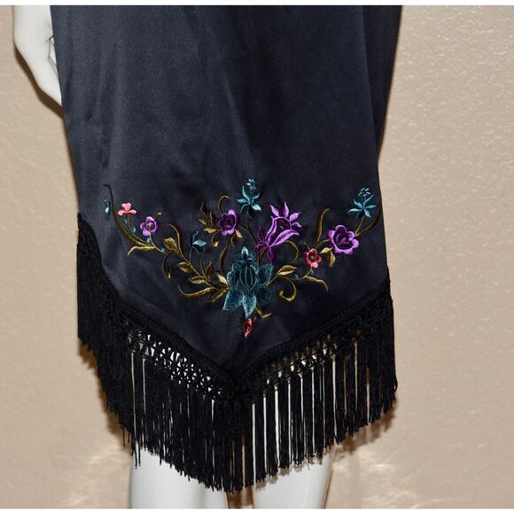 Cache Embroidered Floral Strapless Cocktail Party Evening Sheath Dress Size 14 - Picture 6 of 9